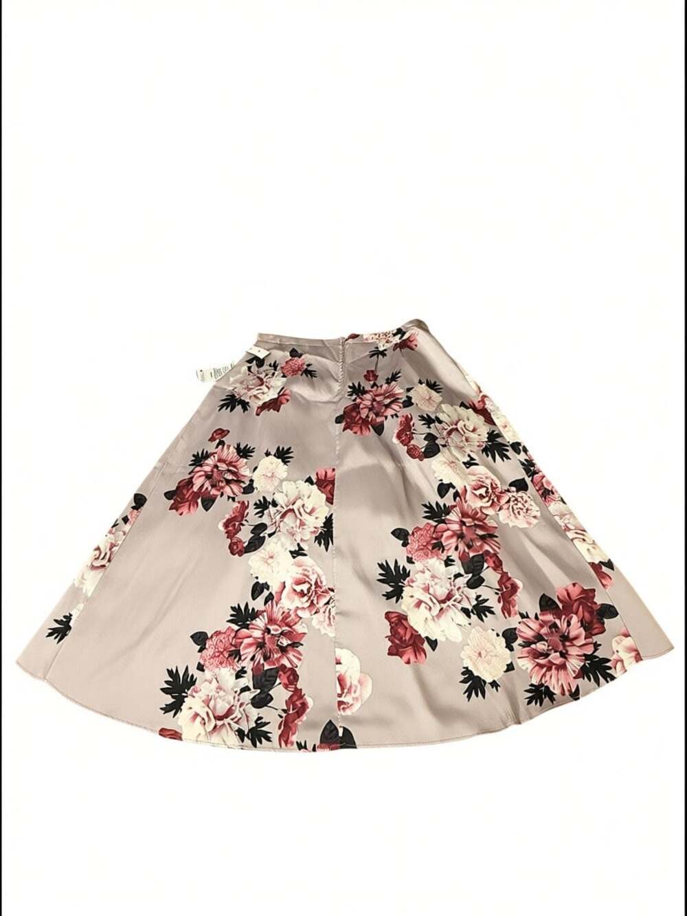Macy's Floral Print Satin Midi Skirt Size 24W